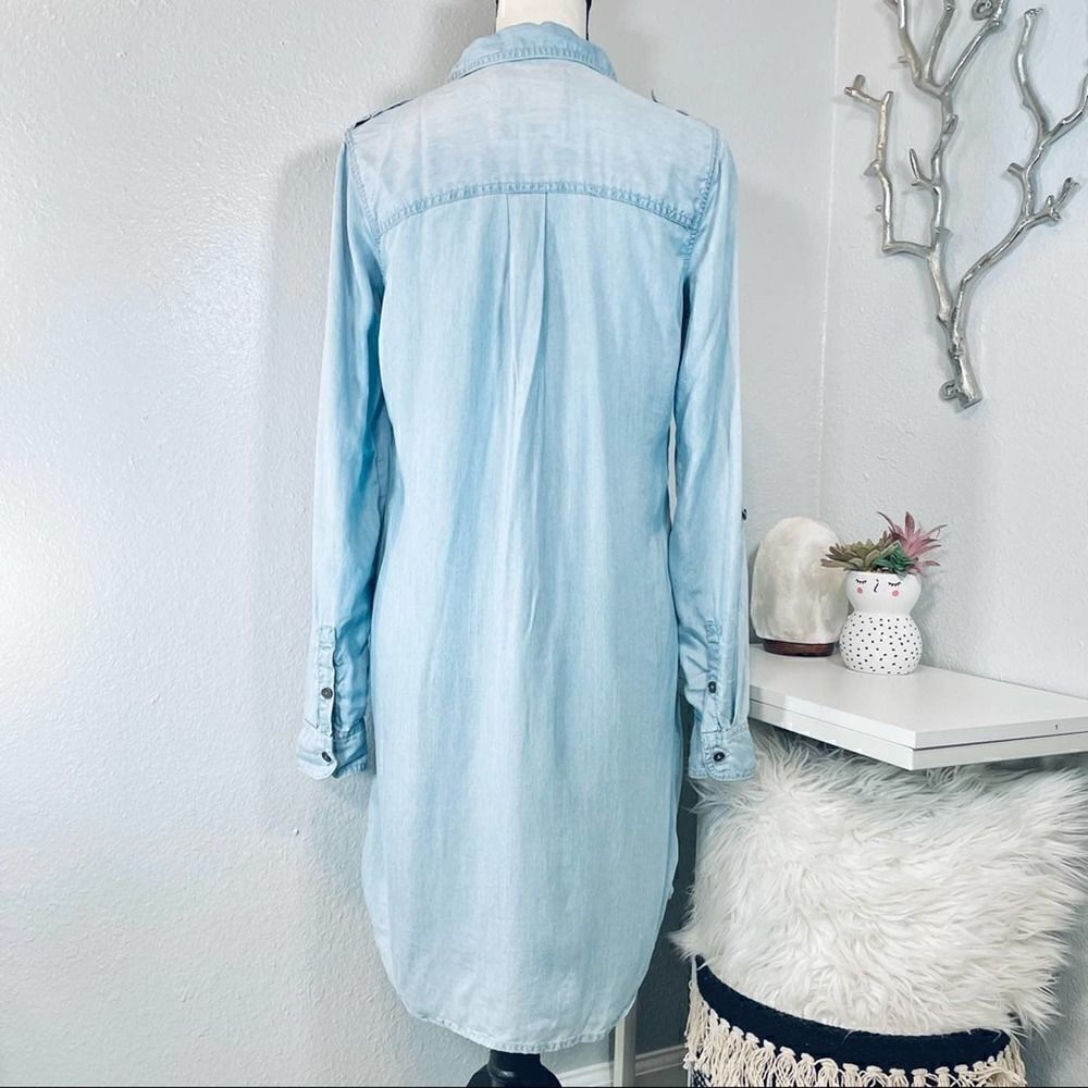 SO Shirt Dress Relaxed Denim Womens Small - Picture 9 of 13